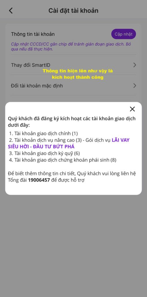 xác thực tài khoản chứng khoán VPS